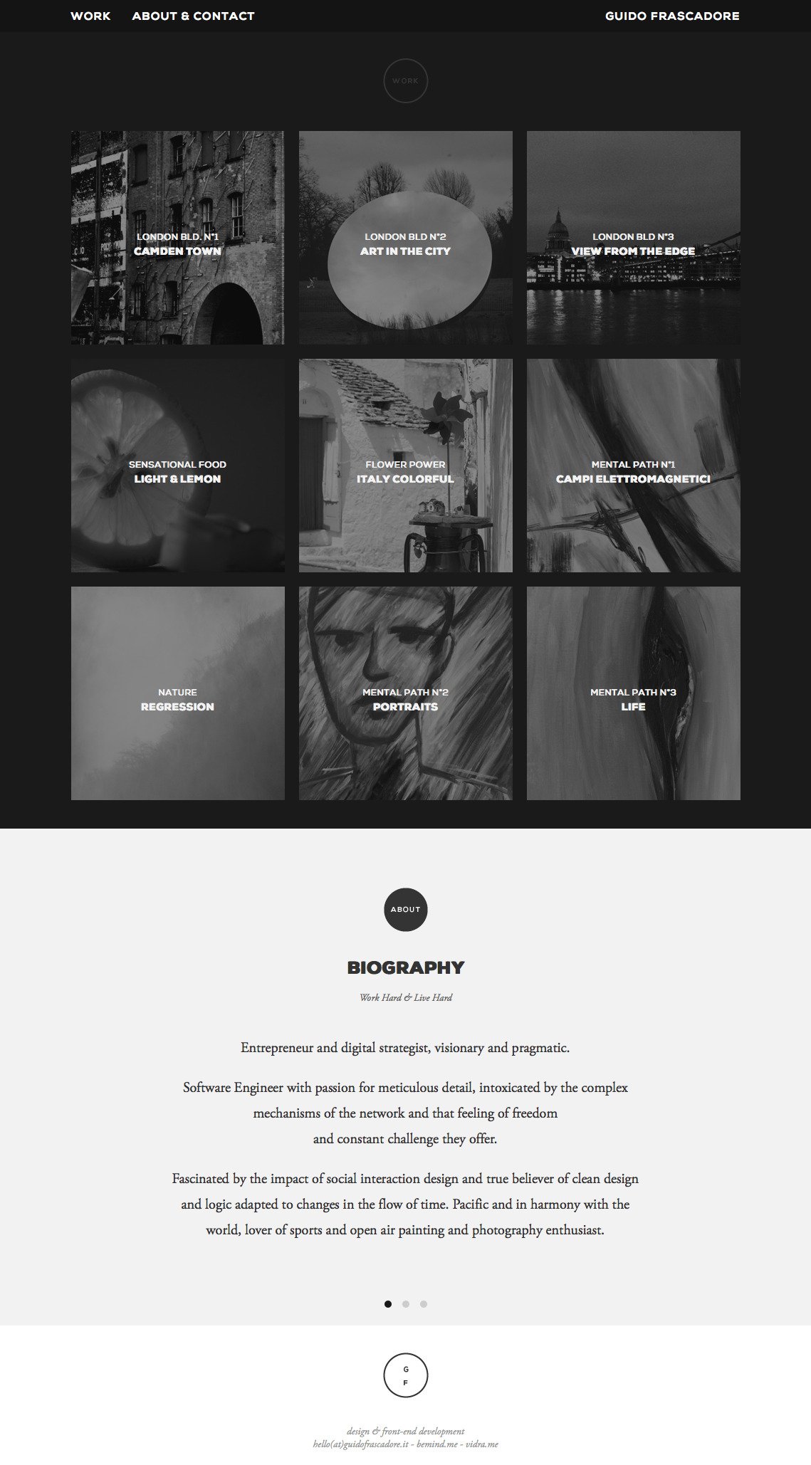 Guido Frascadore Website Screenshot