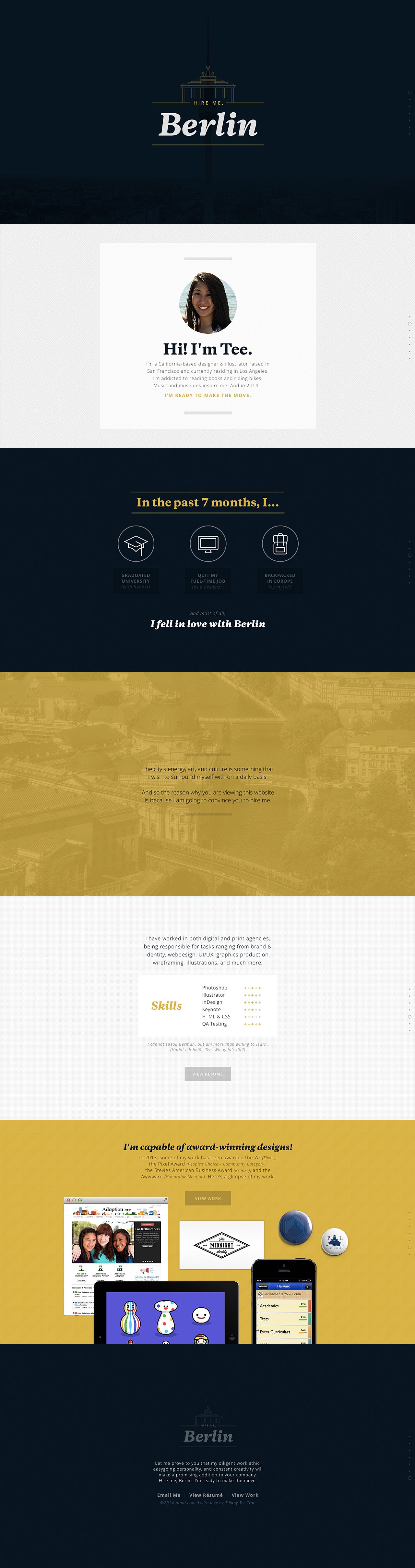 Hire Me, Berlin Website Screenshot