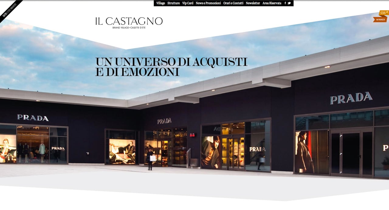 IL CASTAGNO Brand Village Website Screenshot