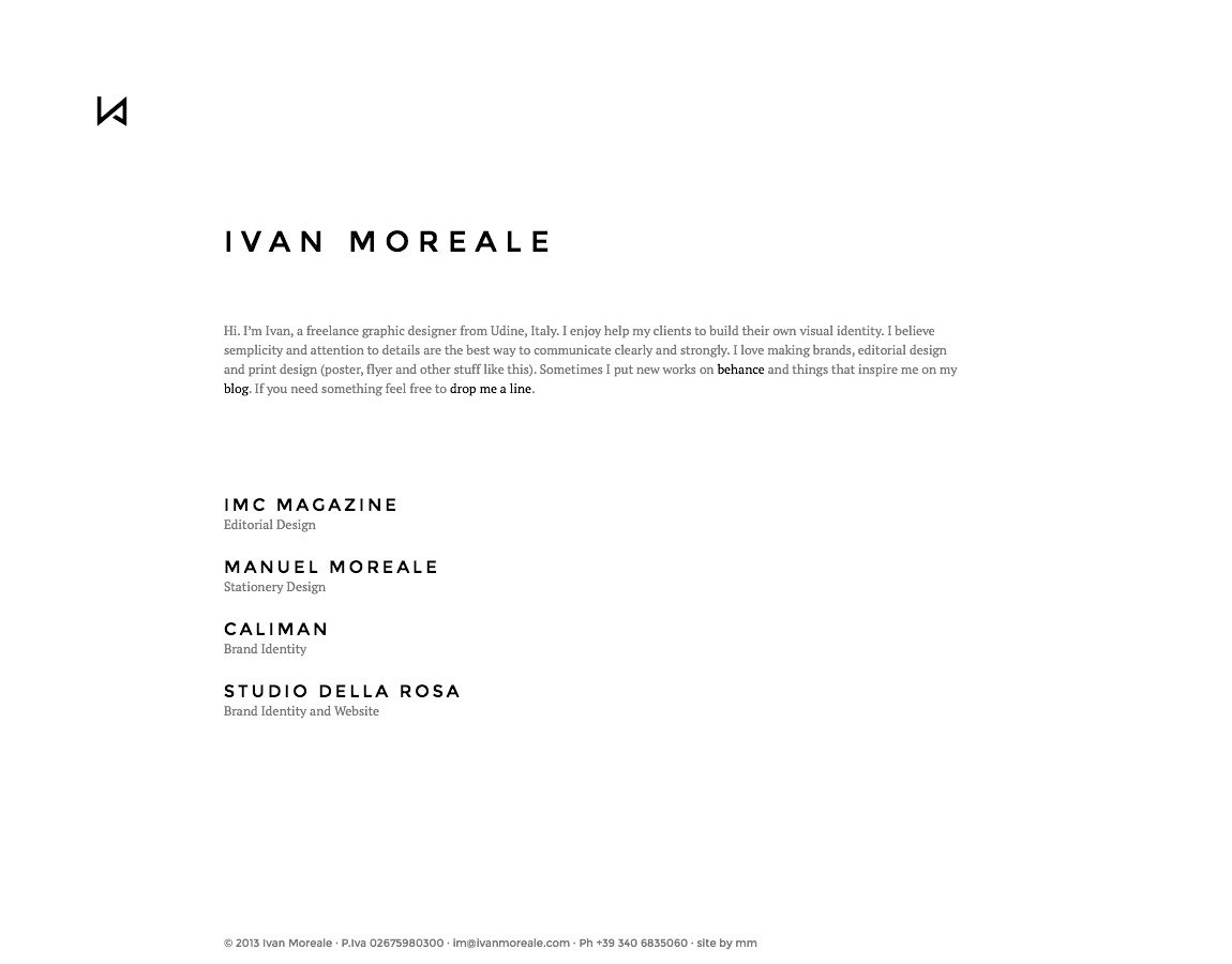 Ivan Moreale Website Screenshot