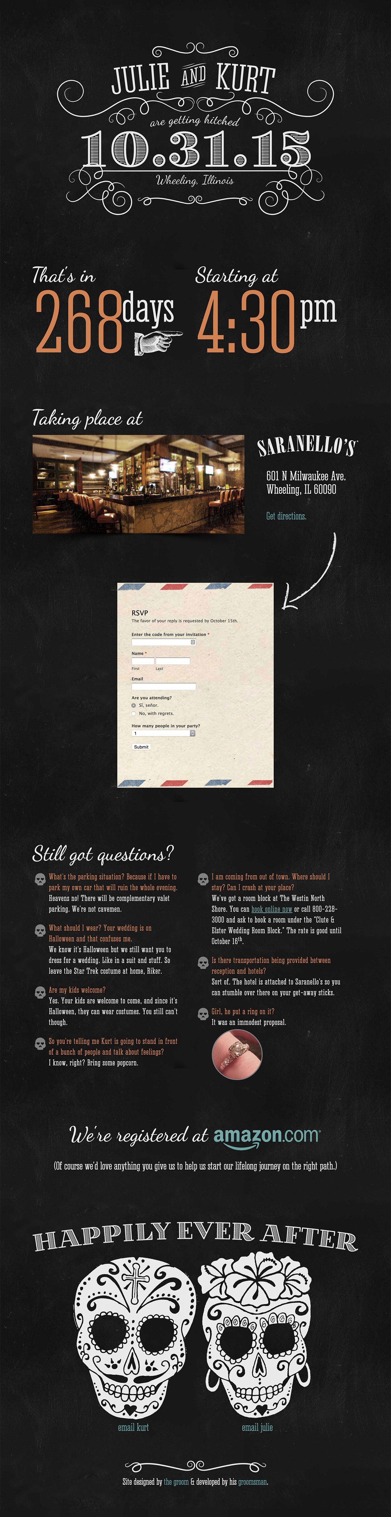 Julie and Kurt Website Screenshot