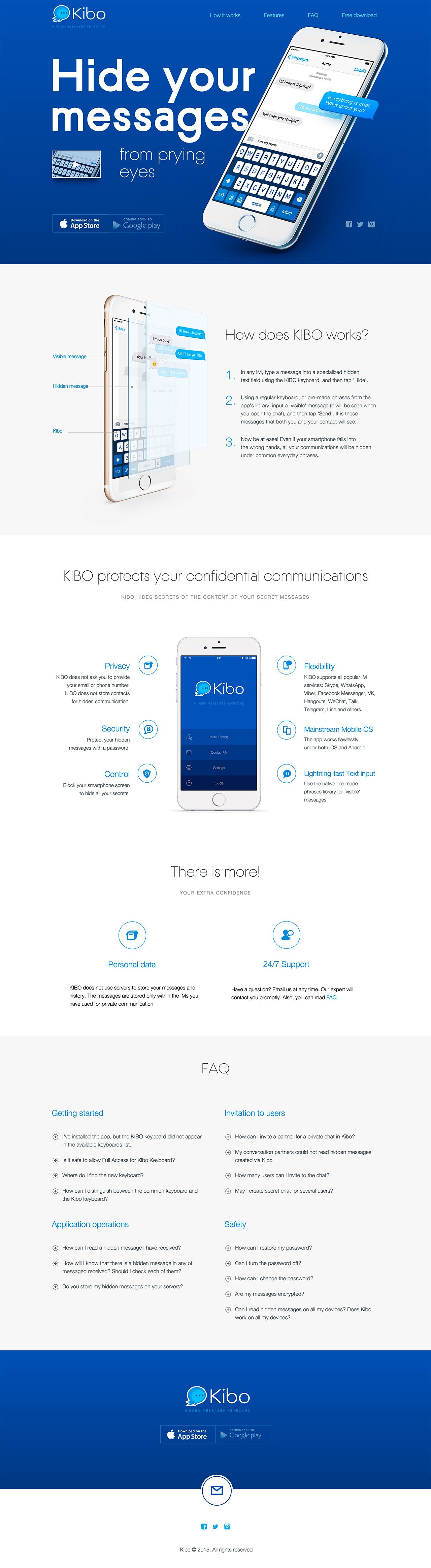 Kibo Website Screenshot