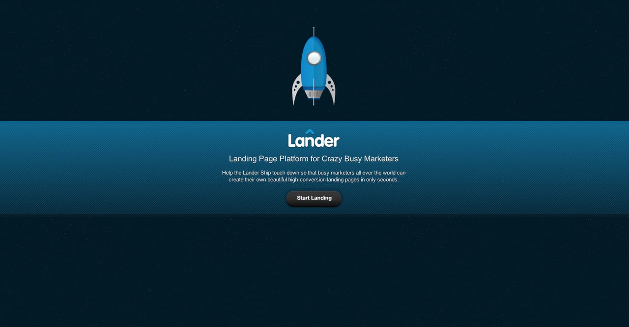 Lander App Website Screenshot