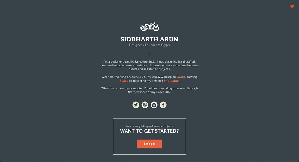 Siddharth Arun Website Screenshot