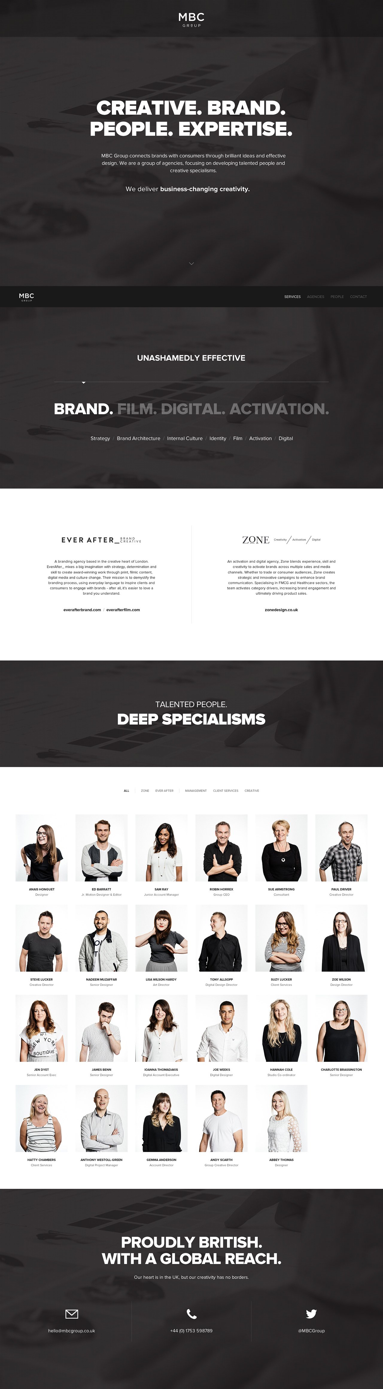 MBC Group Website Screenshot