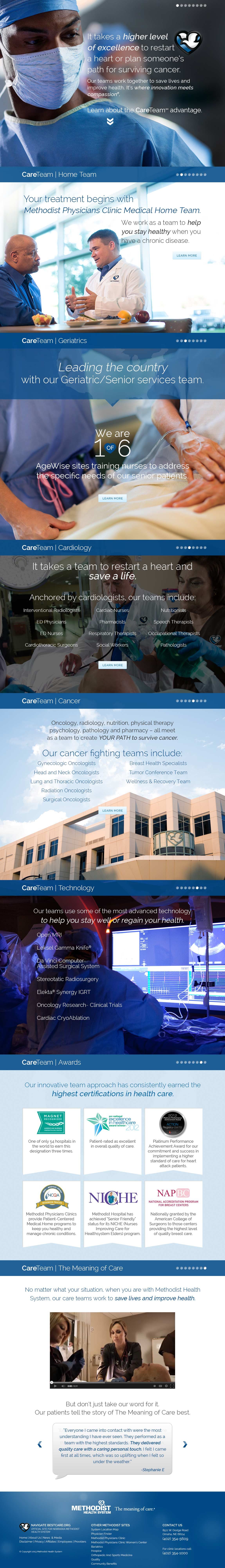 Methodist Health System CareTeam Website Screenshot