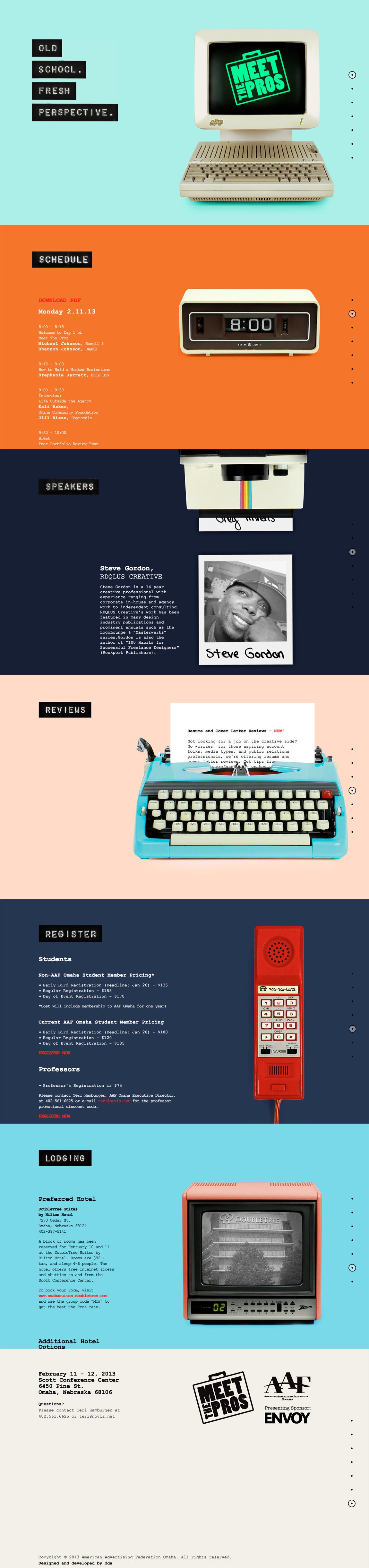 Meet The Pros 2013 Website Screenshot