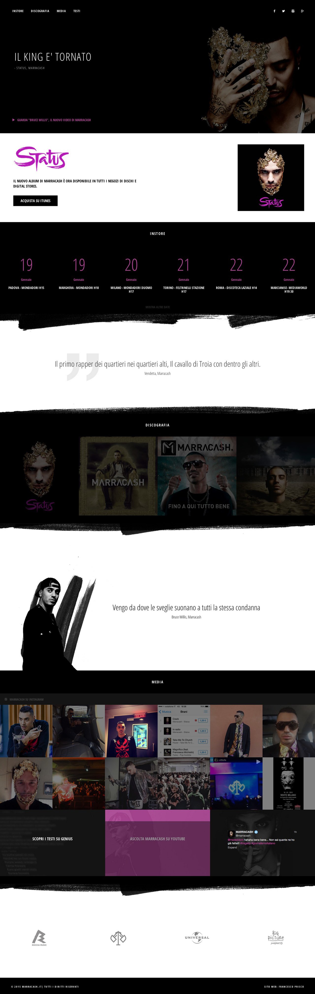 Marracash Website Screenshot