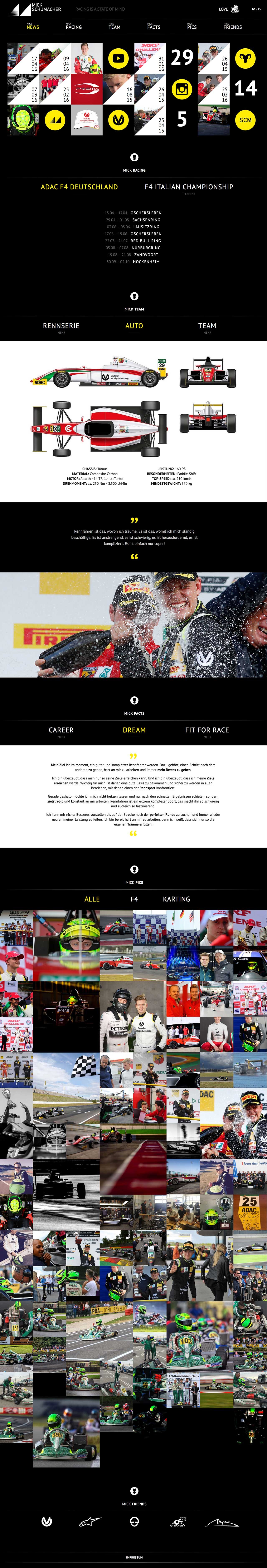 Mick Schumacher Website Screenshot