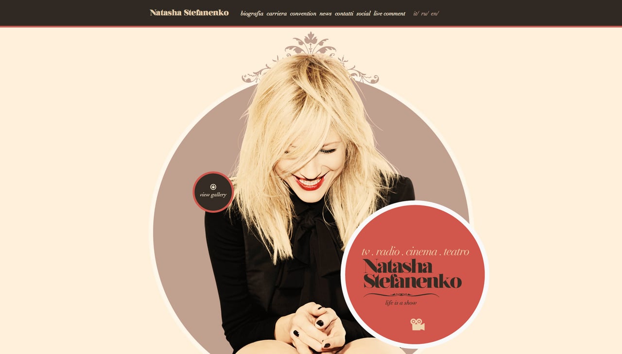 Natasha Stefanenko Website Screenshot