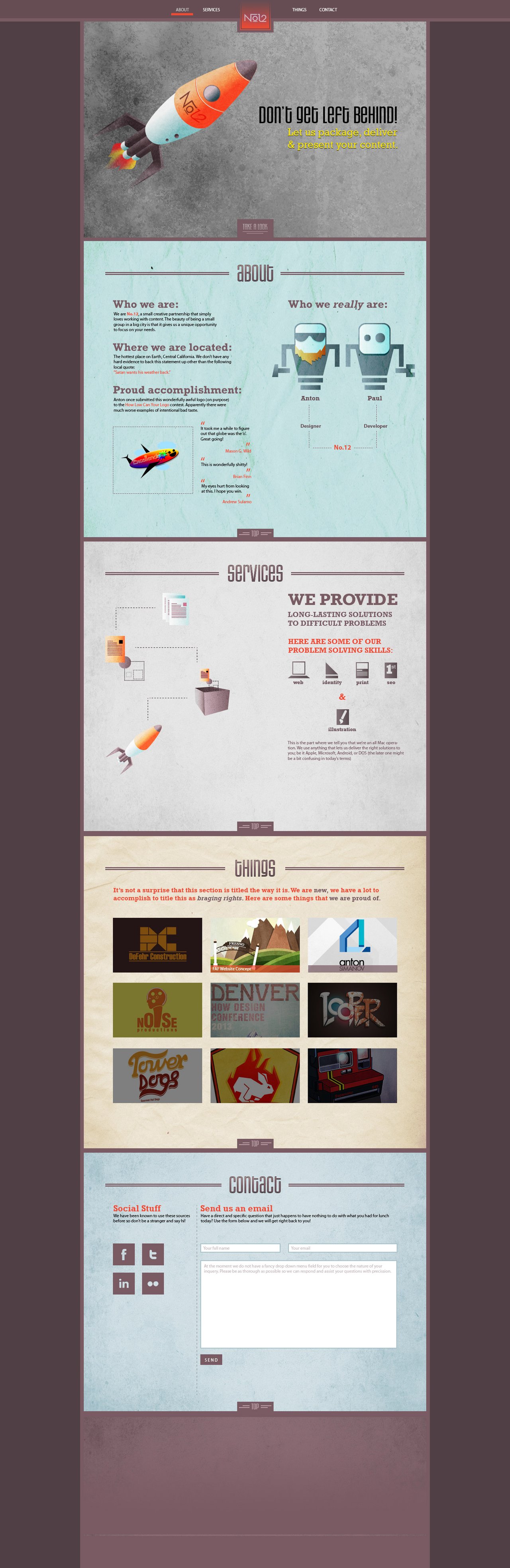 No.12 Creative Website Screenshot