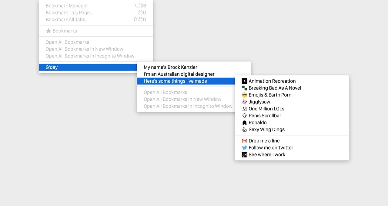 Brock Kenzler Website Screenshot