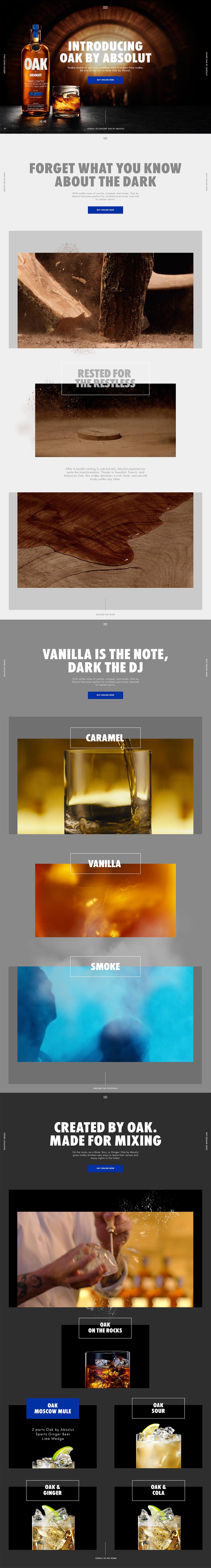 Oak by Absolut Website Screenshot