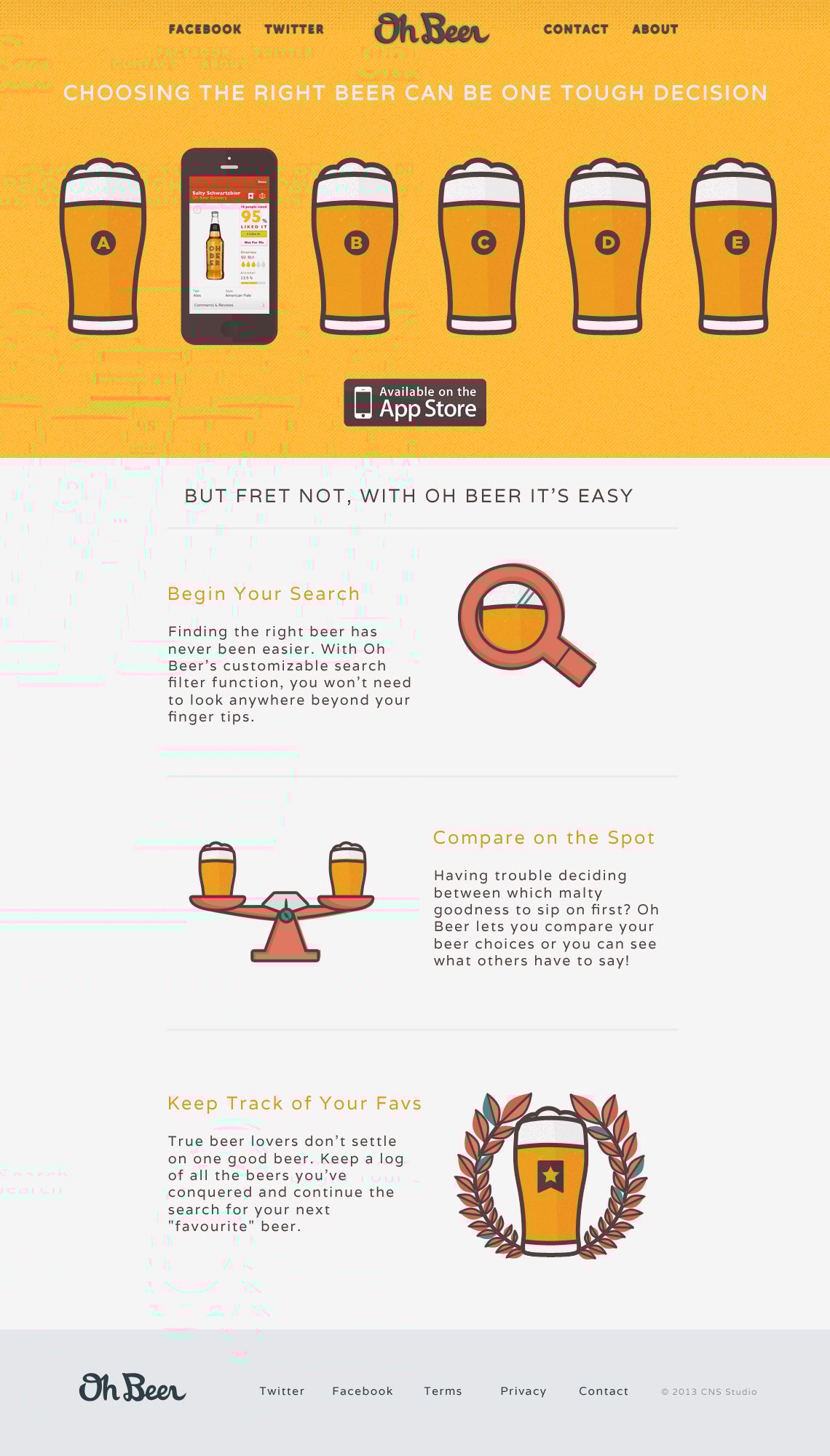 Oh Beer Website Screenshot