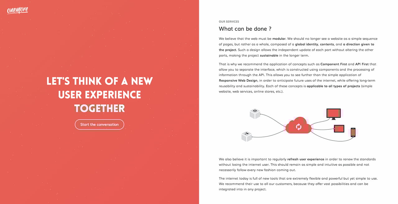 Onemore Website Screenshot