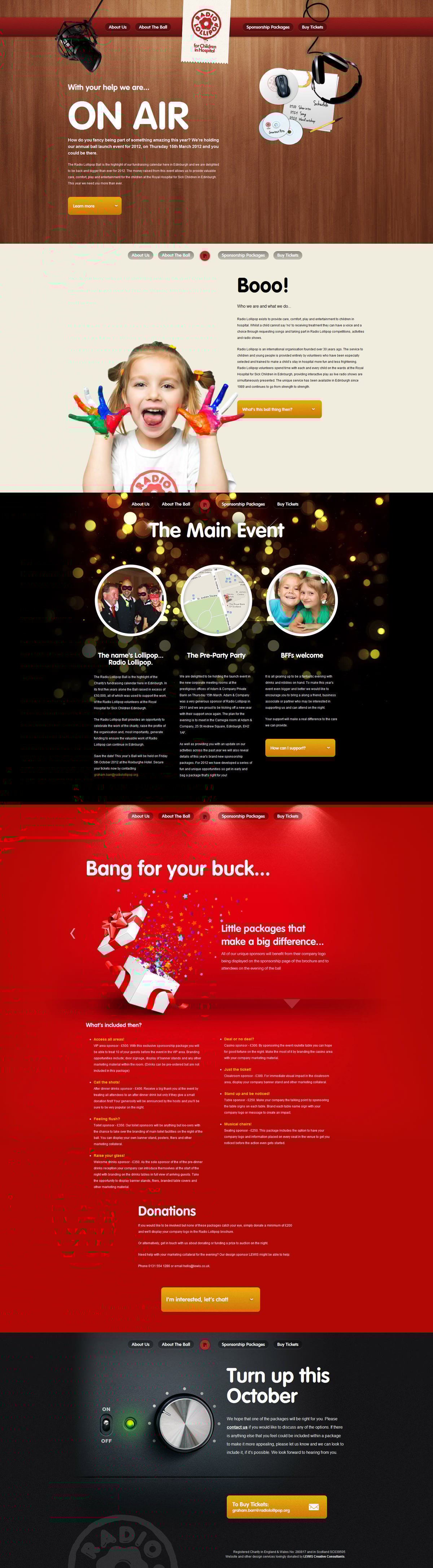 Radio Lollipop Events Website Screenshot