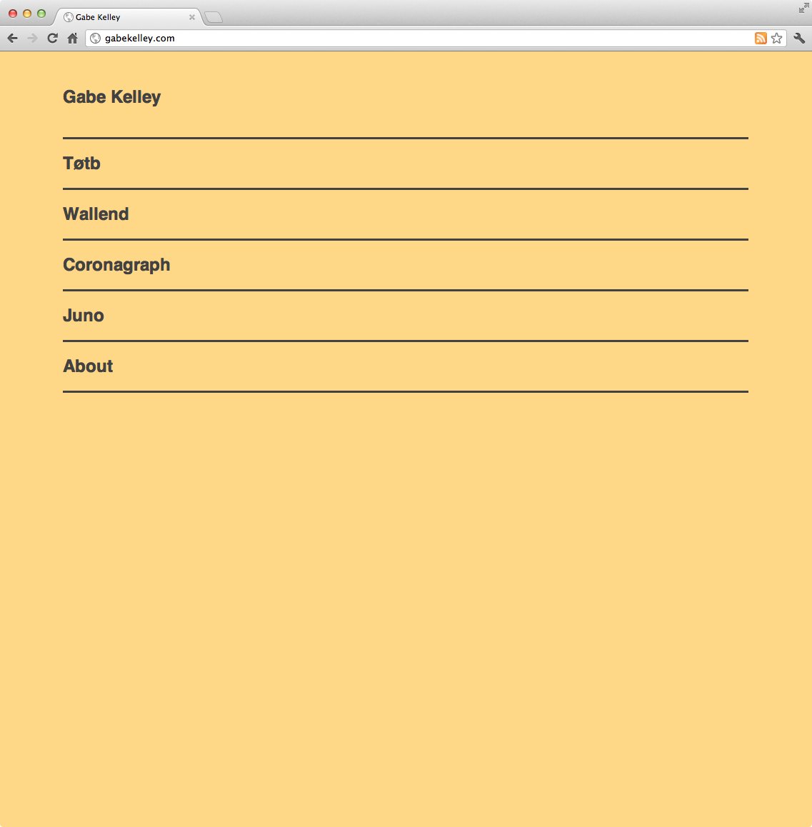 Gabe Kelley Website Screenshot