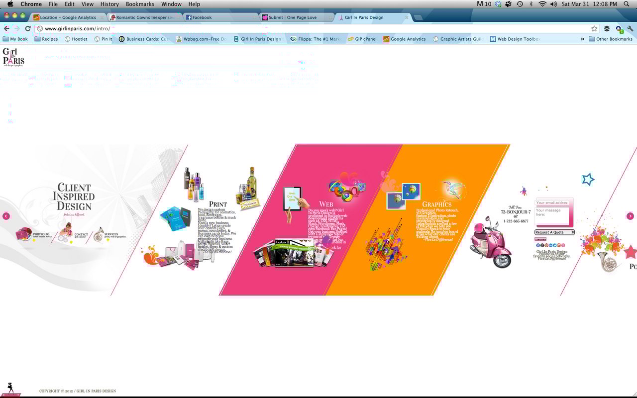 Girl In Paris Design Website Screenshot