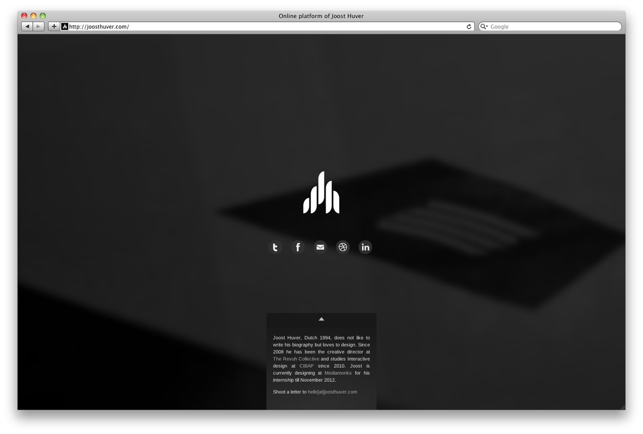Online Platform of Joost Huver Website Screenshot