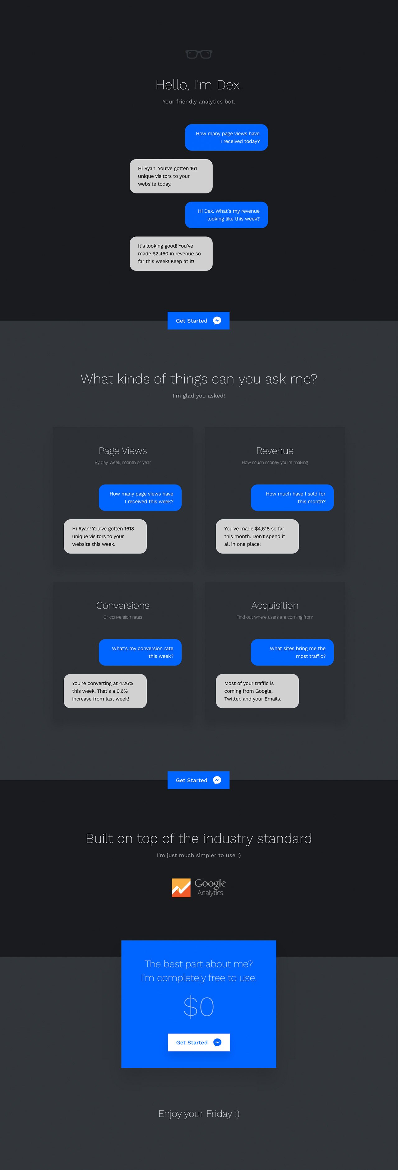 Dex Website Screenshot
