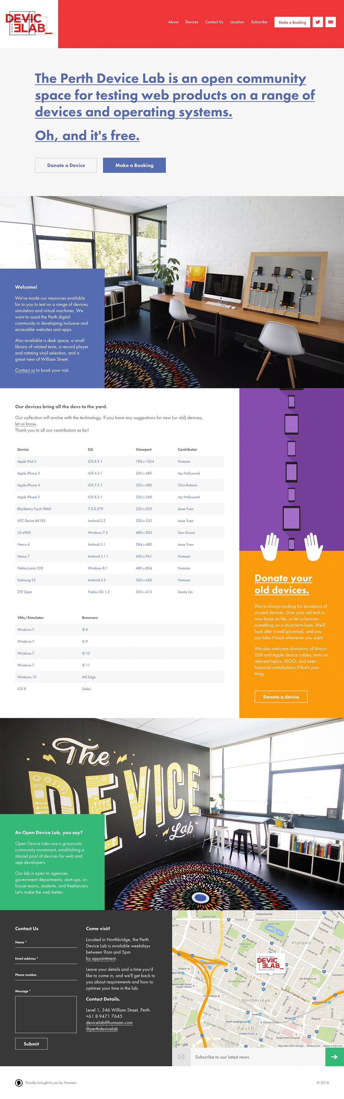 Device Lab Perth Website Screenshot