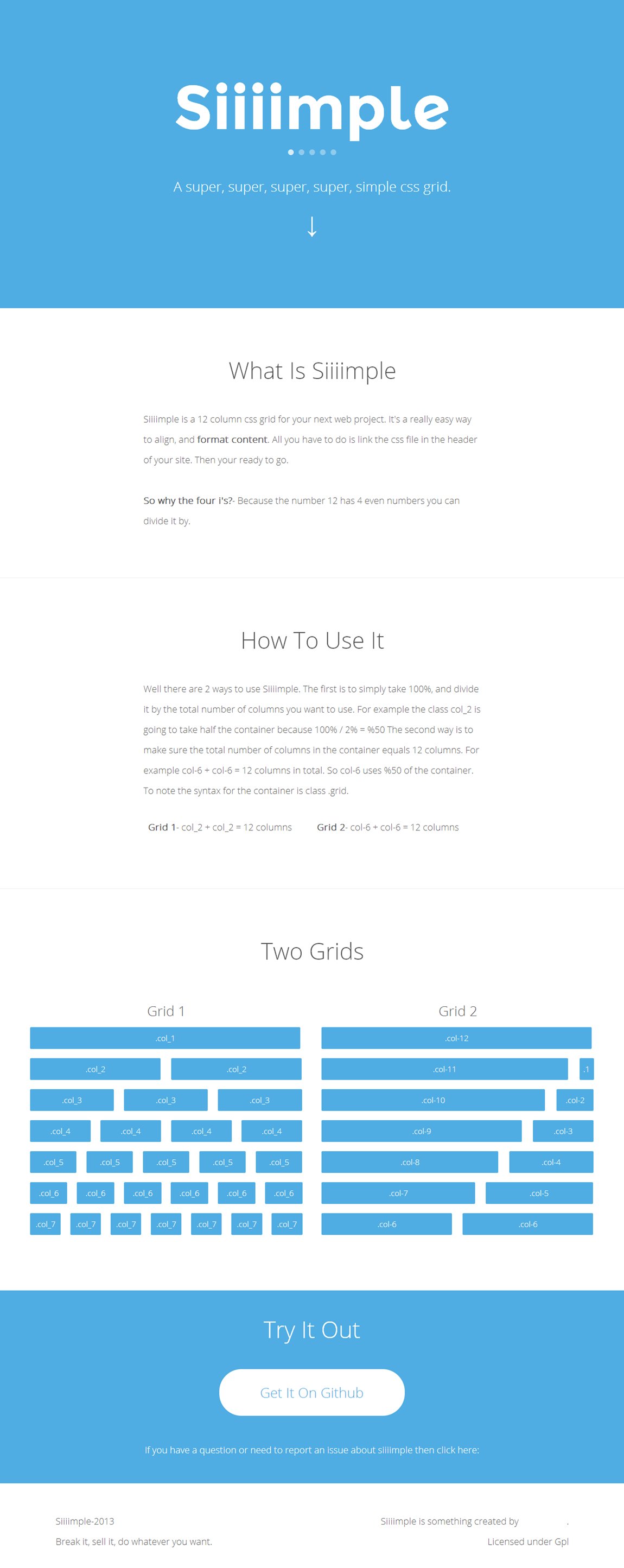 Siiiimple Website Screenshot