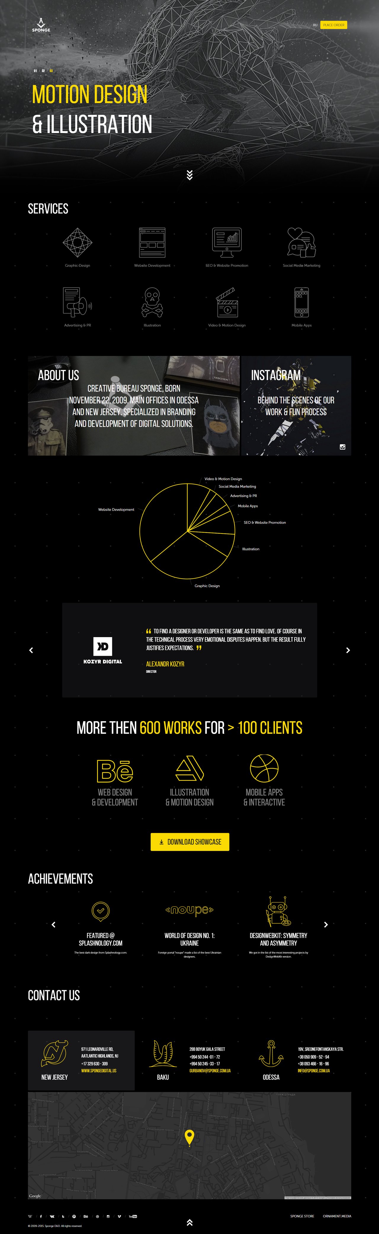 Sponge Digital & Design US Website Screenshot