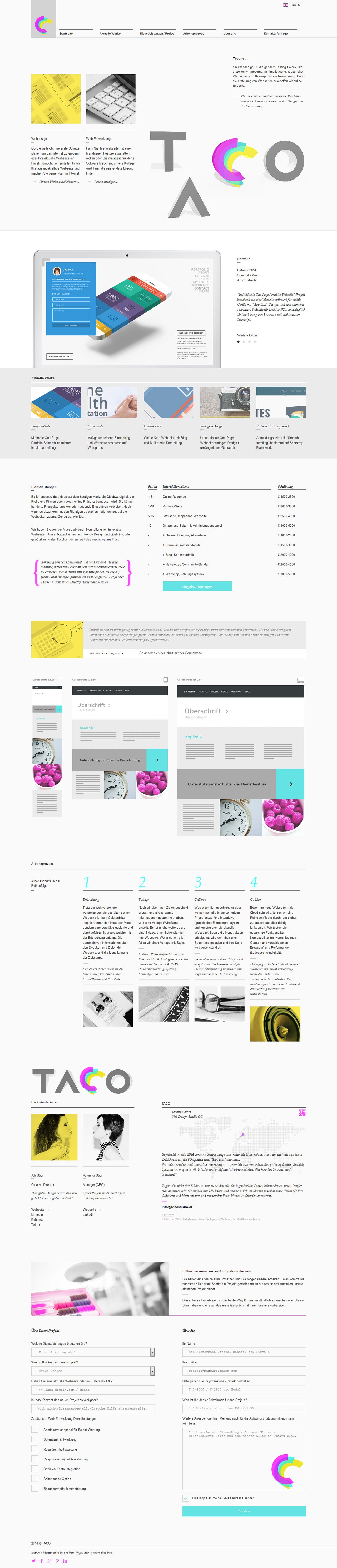Talking Colors Web Design Studio Website Screenshot
