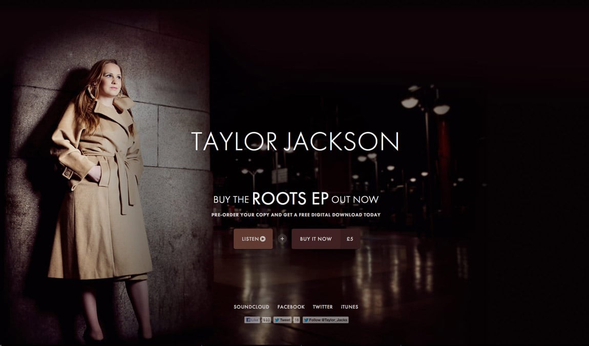 Taylor Jackson Website Screenshot
