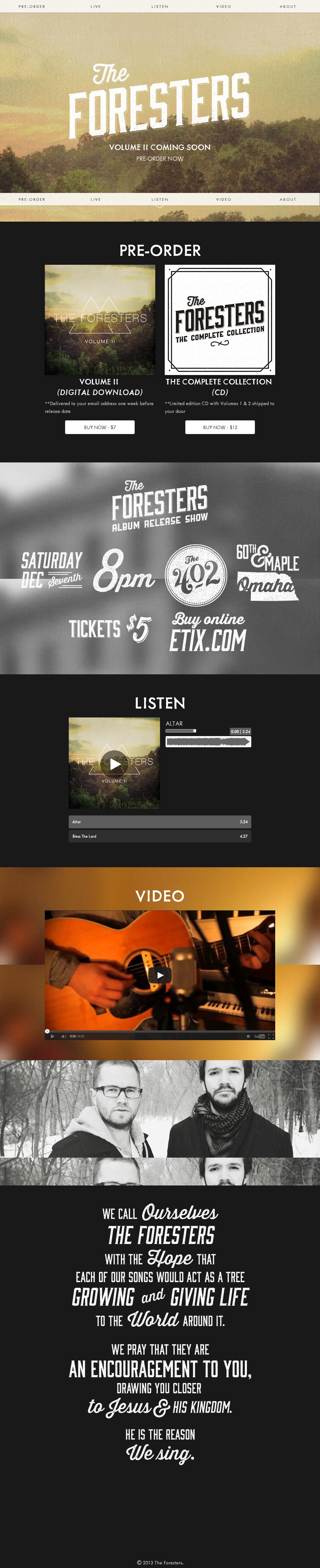 The Foresters Website Screenshot