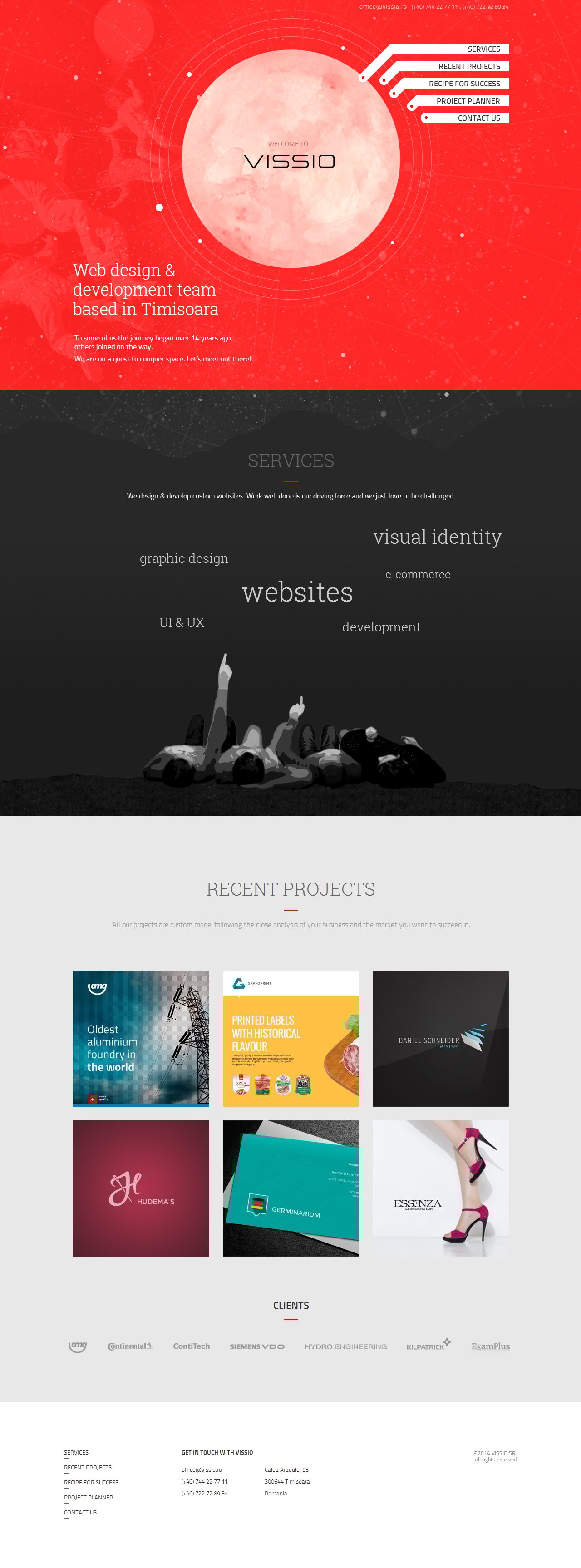 Vissio Website Screenshot
