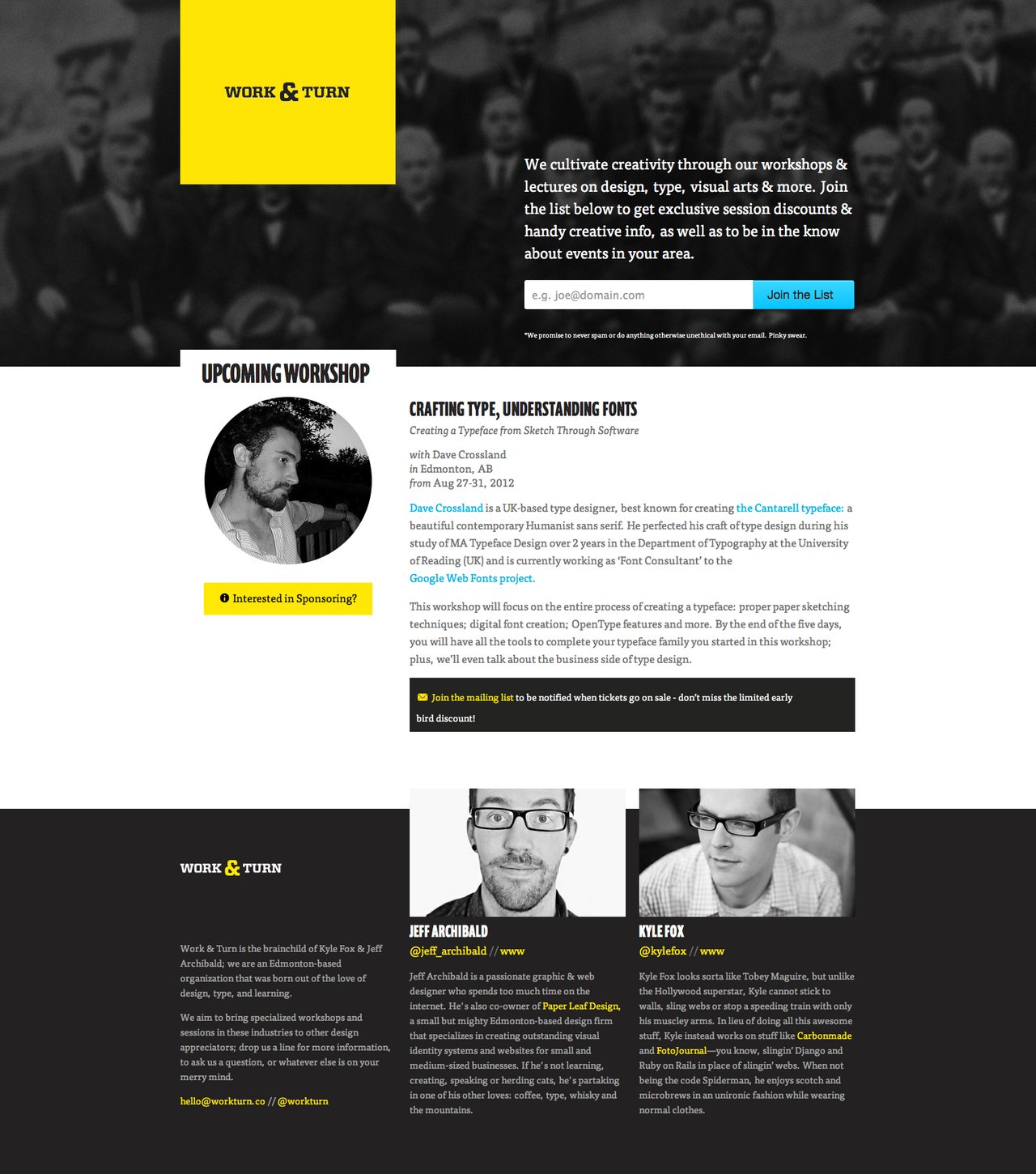 Work & Turn Website Screenshot