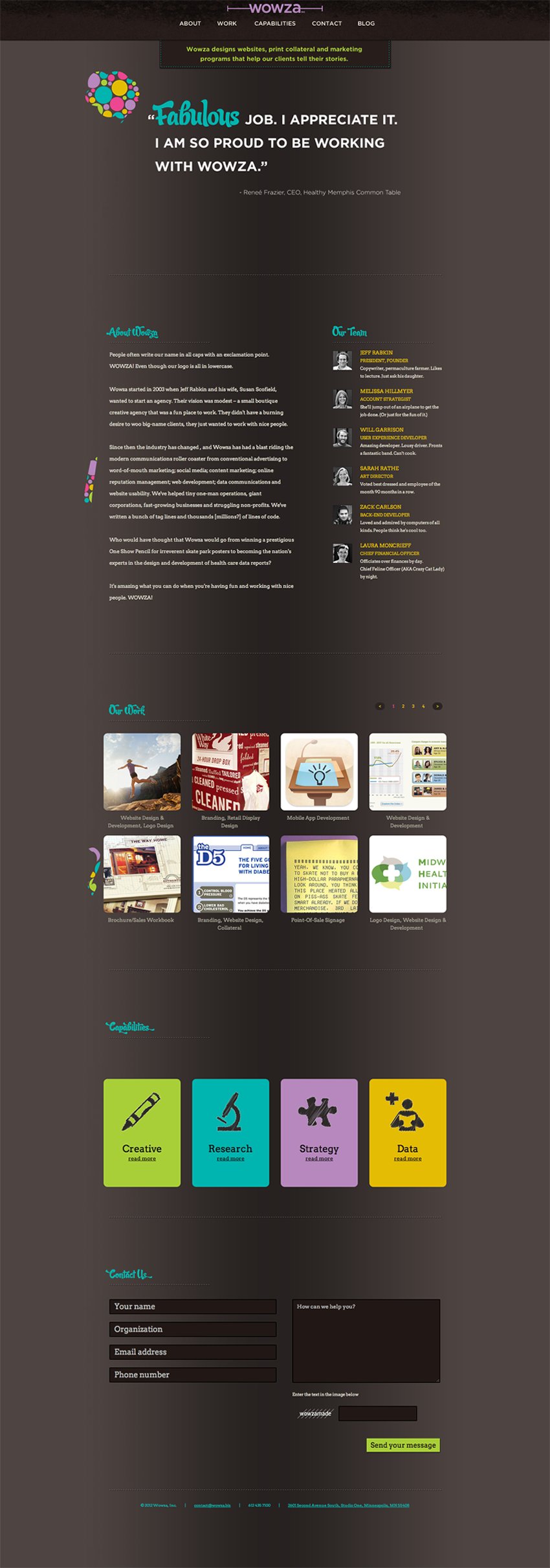 Wowza, Inc. Website Screenshot