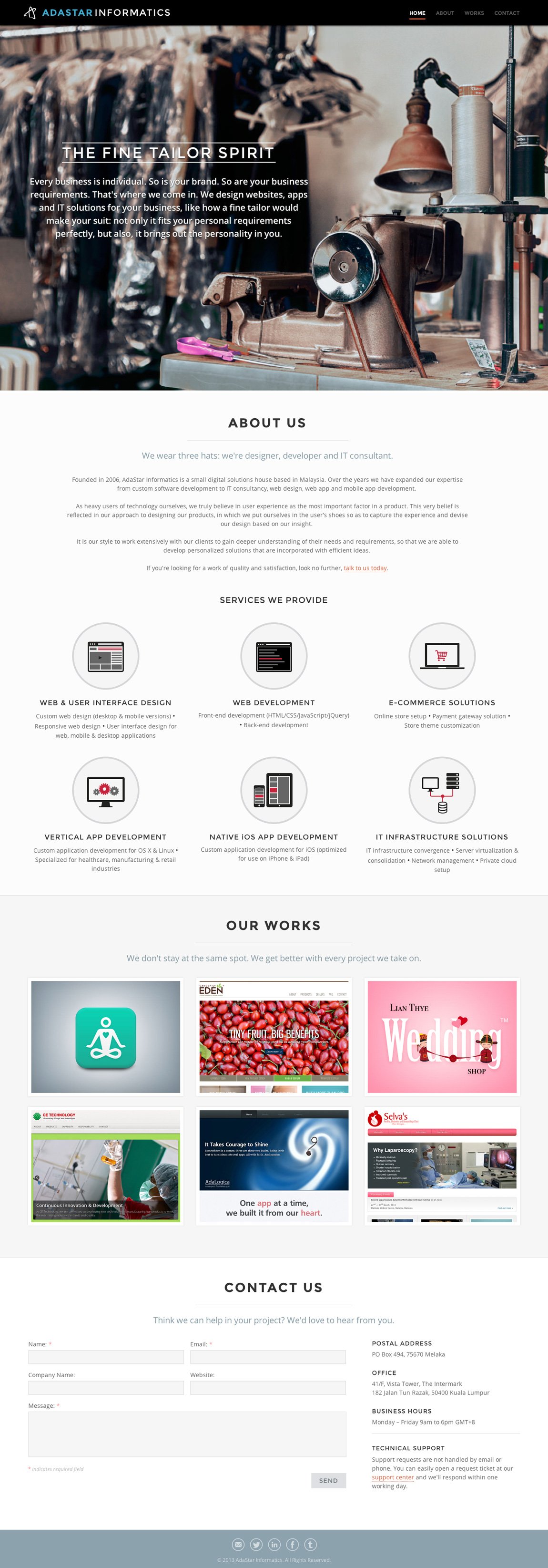 AdaStar Informatics Website Screenshot