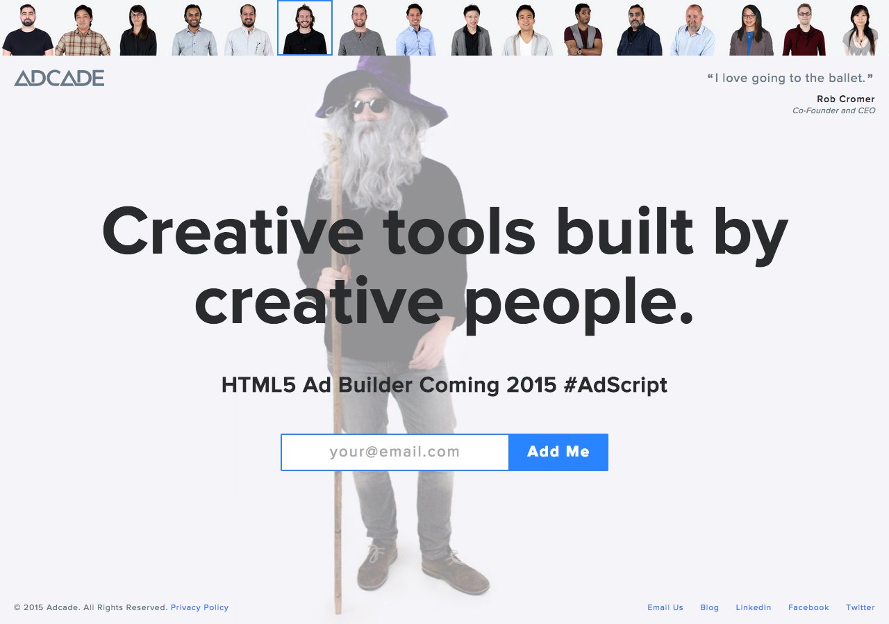 Adcade Website Screenshot