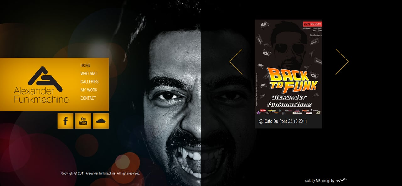 Alexander Funkmachine Website Screenshot