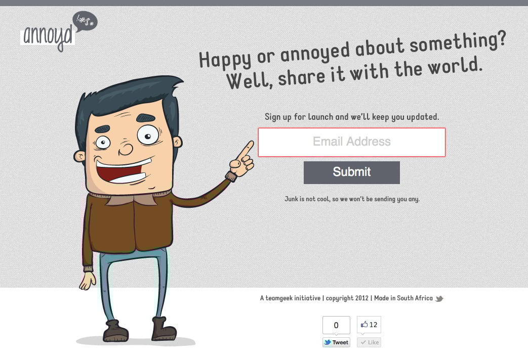 annoyd Website Screenshot