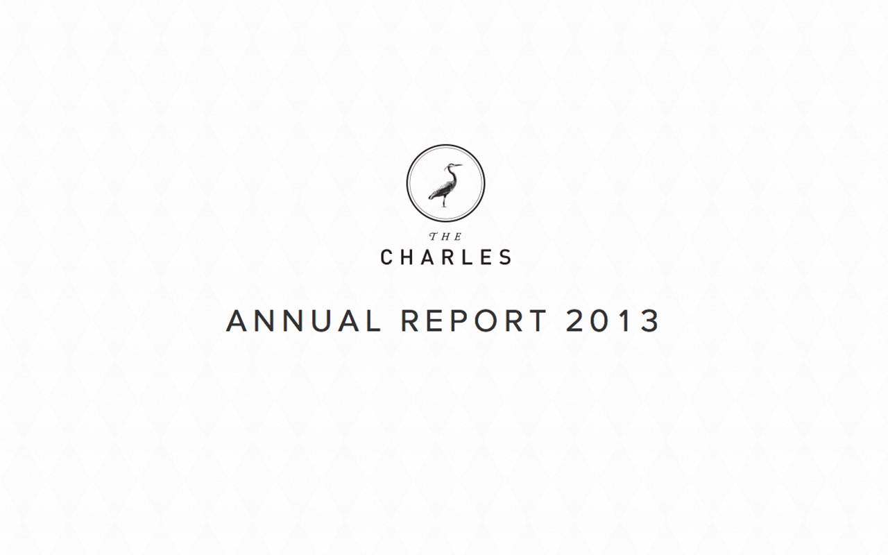 The Charles NYC Annual Report 2013 Website Screenshot