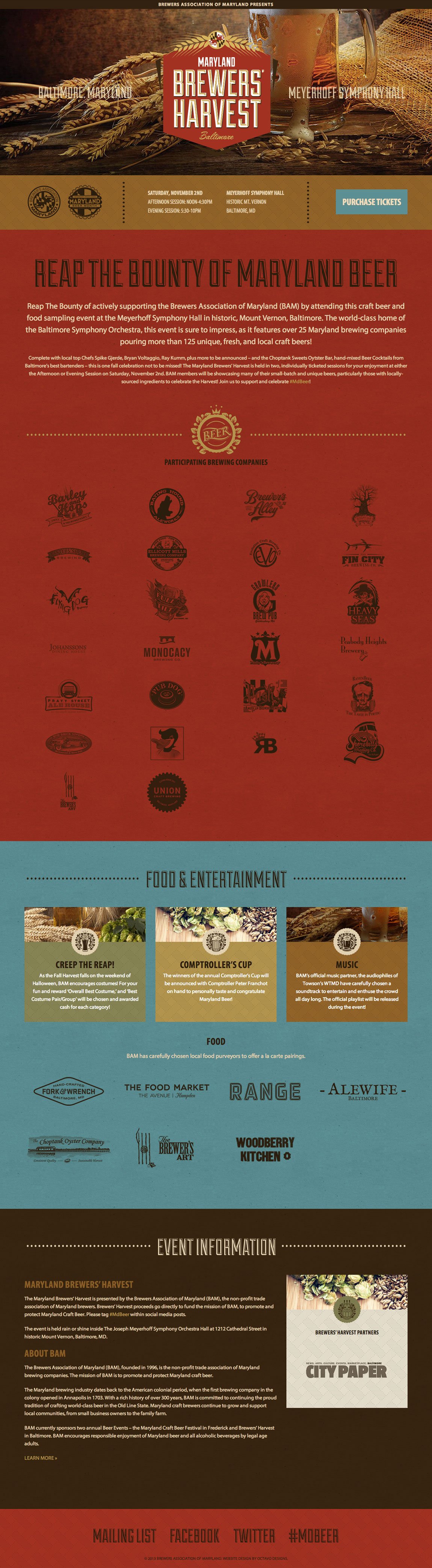 Maryland Brewers’ Harvest Website Screenshot