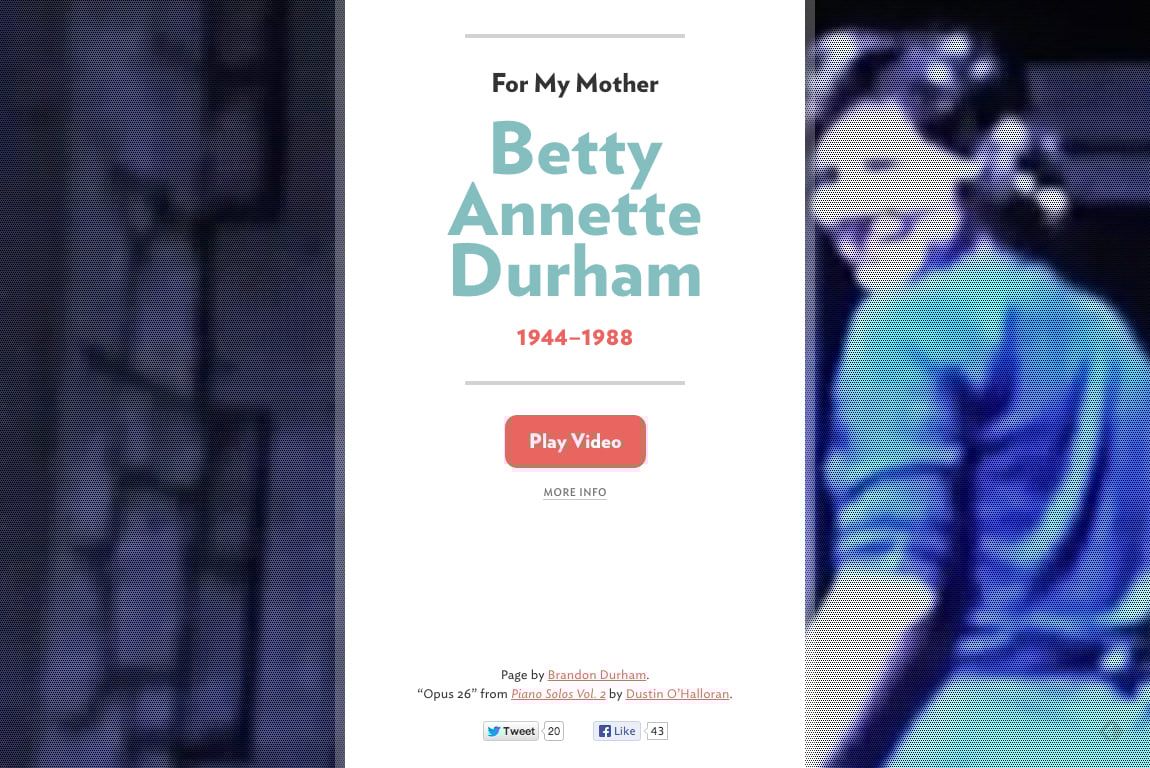 Betty Annette Durham Website Screenshot