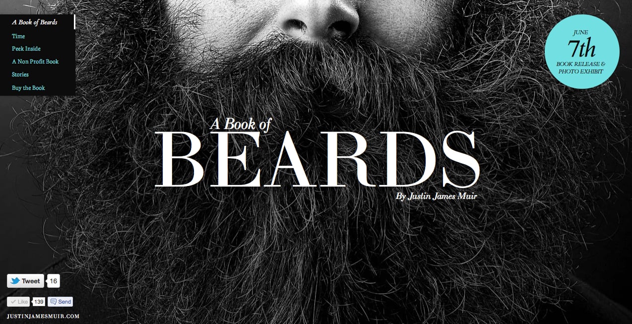 Book of Beards Website Screenshot