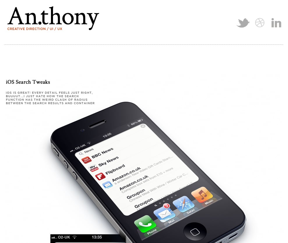 An.thony Website Screenshot