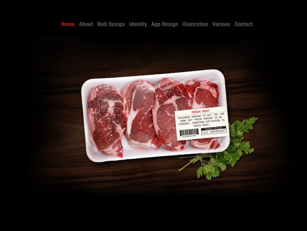 Fresh Meat Website Screenshot