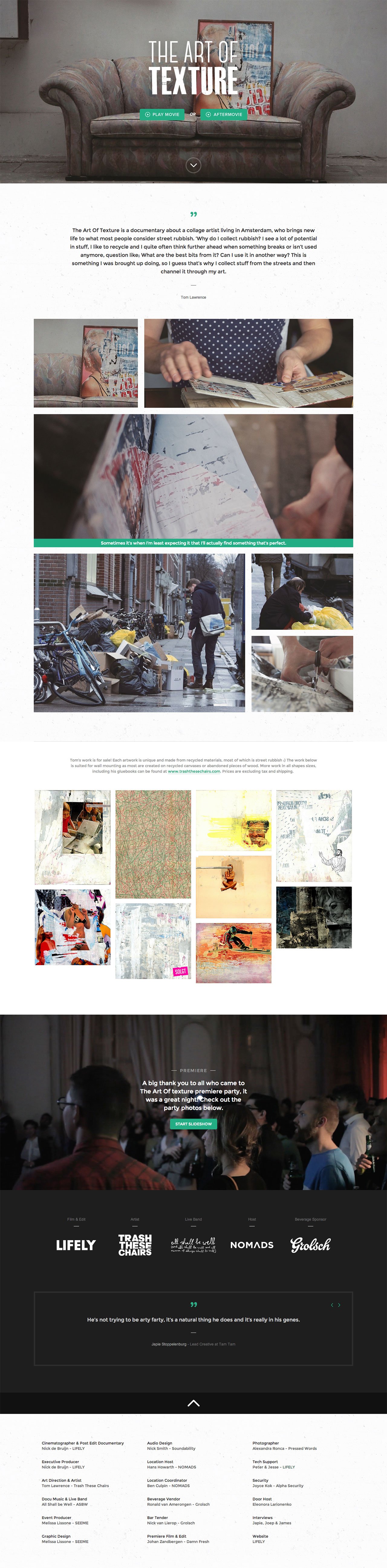 The Art Of Texture Website Screenshot