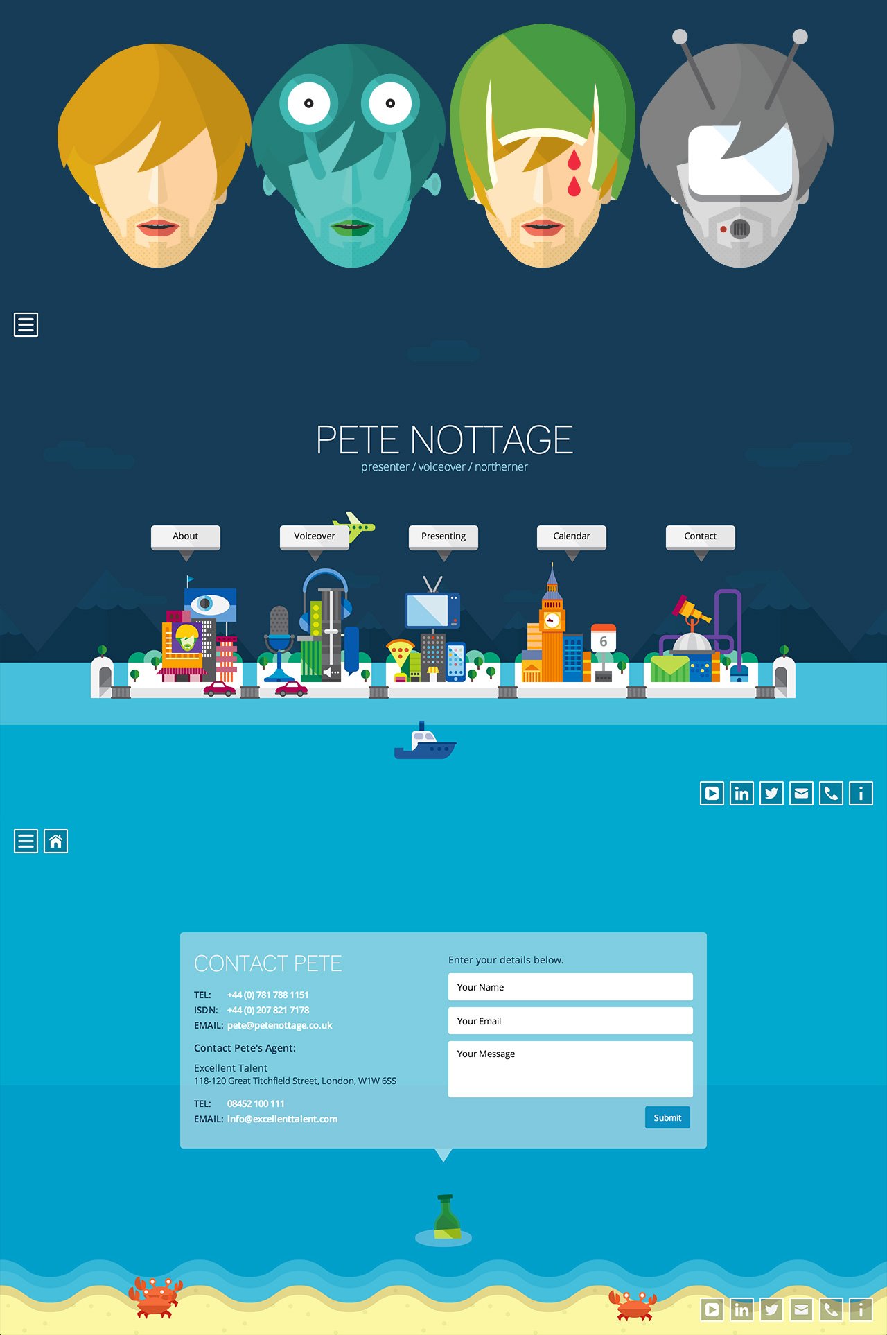 Pete Nottage Website Screenshot