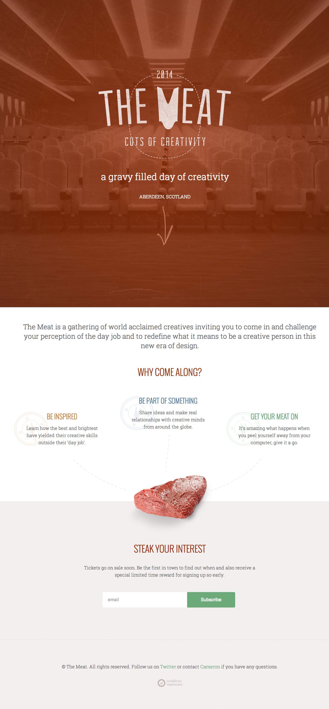 The Meat Website Screenshot