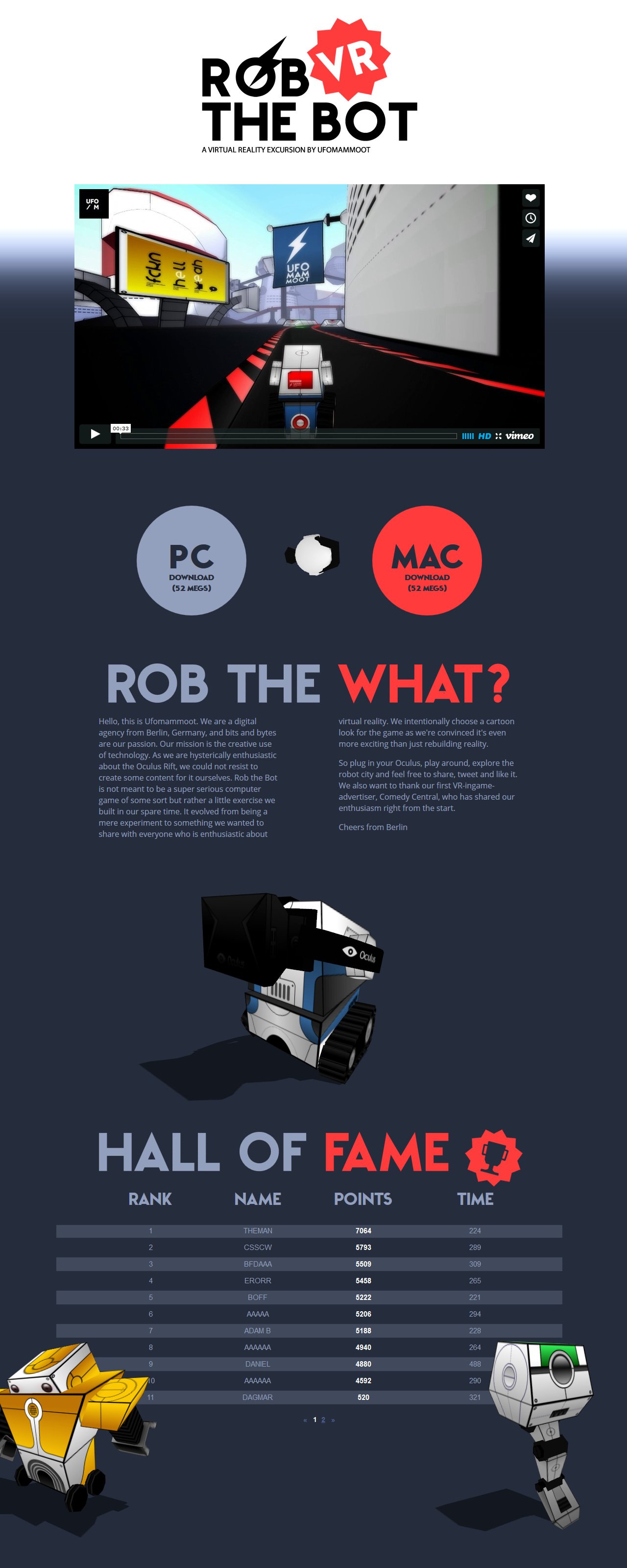 robTheBot Website Screenshot