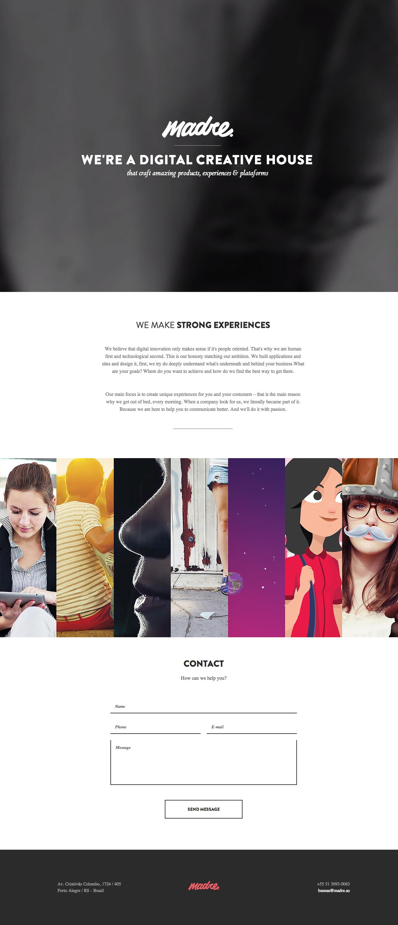 Madre Crossmedia Website Screenshot