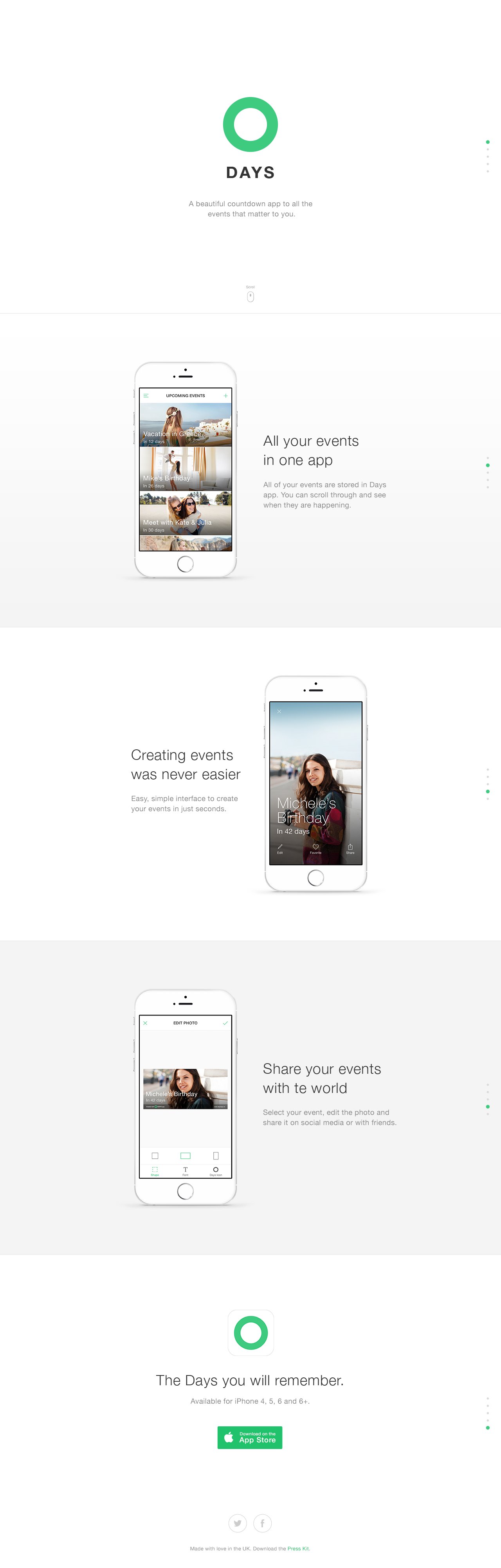 Days – Event Countdown Website Screenshot