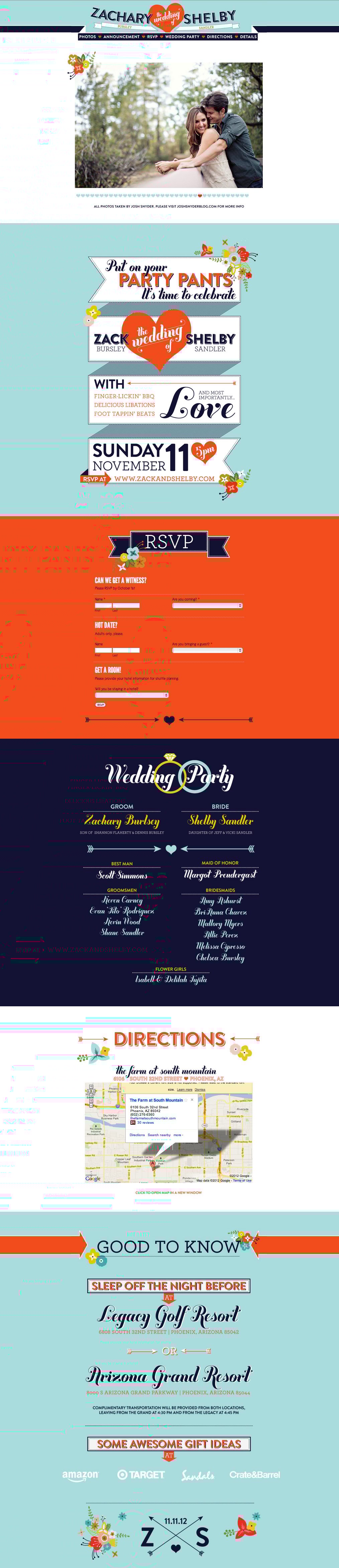 Zack & Shelby Website Screenshot